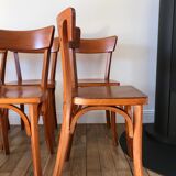 Set of 6 Luterma bistro chairs in beech wood 40-50s