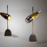 Oscar Torlasco, pair of table lamps modele 577, Lumi Milan, 1960