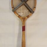 Old wooden tennis racket doria special