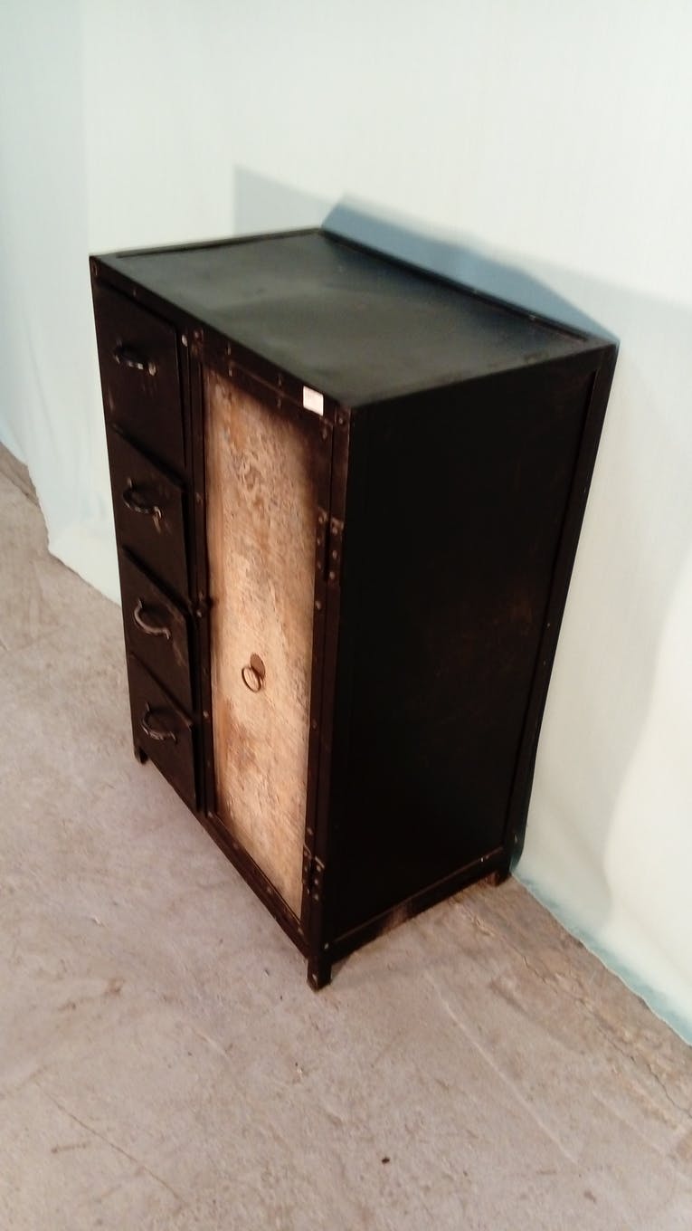Meuble d'atelier métal et bois
