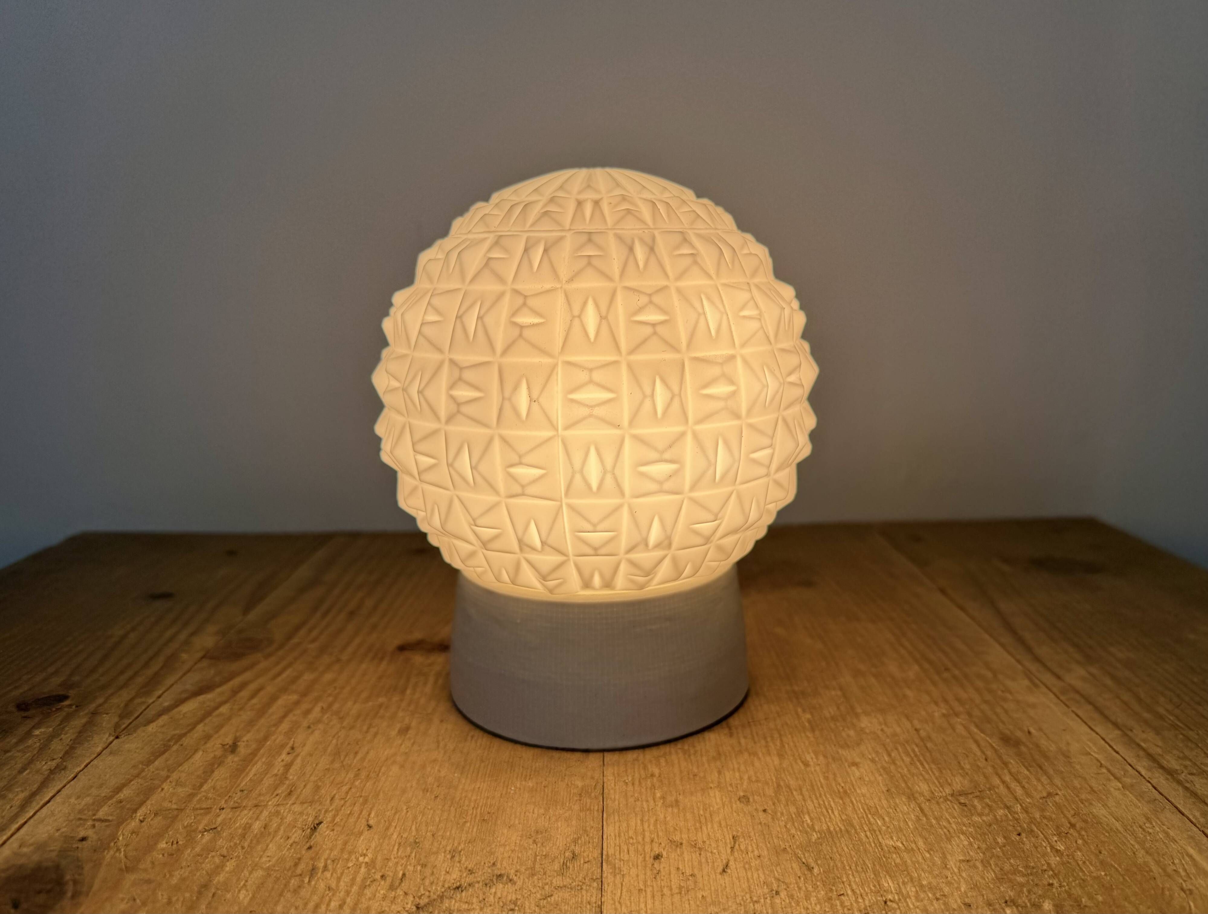 Vintage White Porcelain Ceiling Light, 1970s