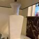 Cracked white ceramic lamp