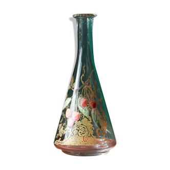 Liquor decanter - cherry decoration - art nouveau - Legras