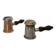 Antique brass salt and pepper shakers, Italy