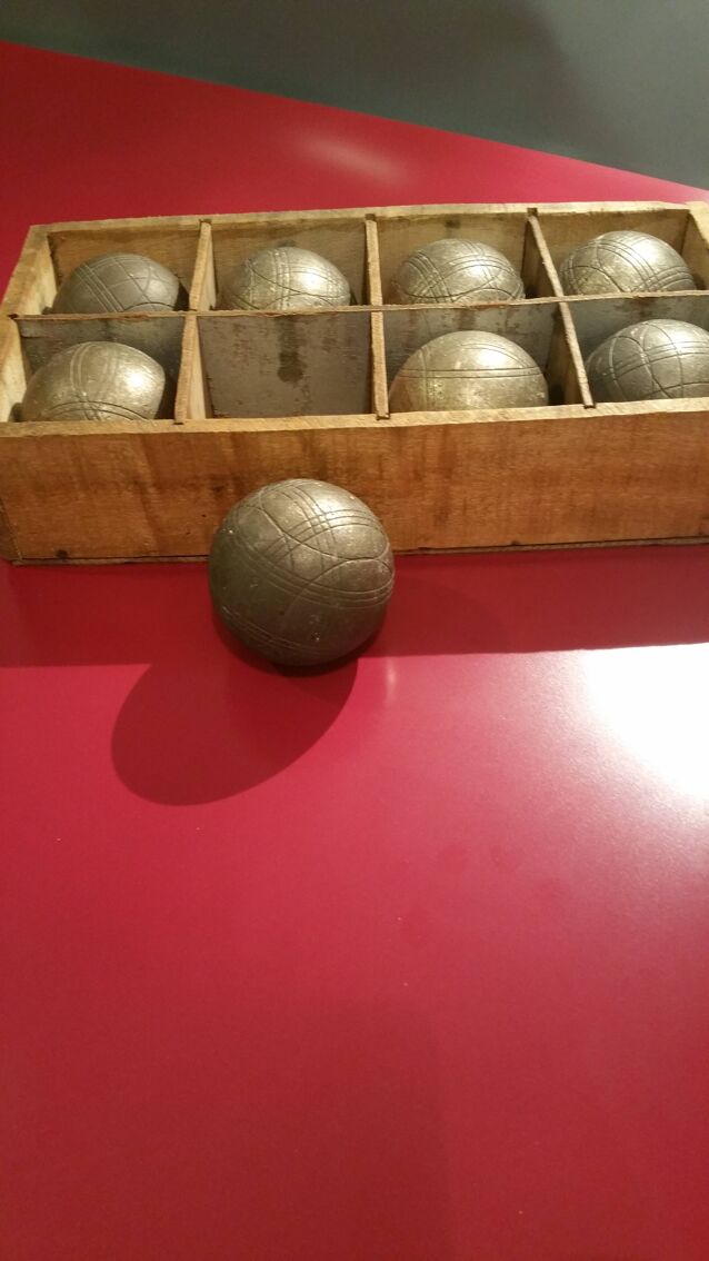 3 boules pétanque anciennes en laiton