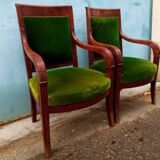 Pair of armchairs period resrauration
