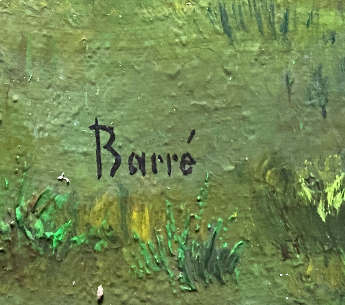 Painting Jean Paul Barre (born in 1954) HST "The end of winter" Landscape of Brière