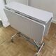 Table de cuisine pliable en formica gris et blanc