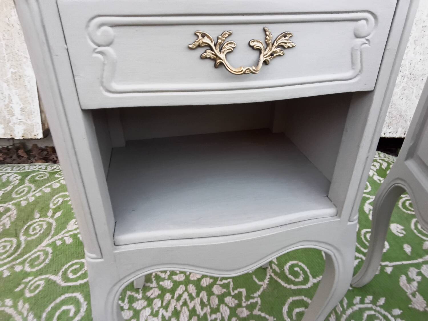Pair of gray bedside tables
