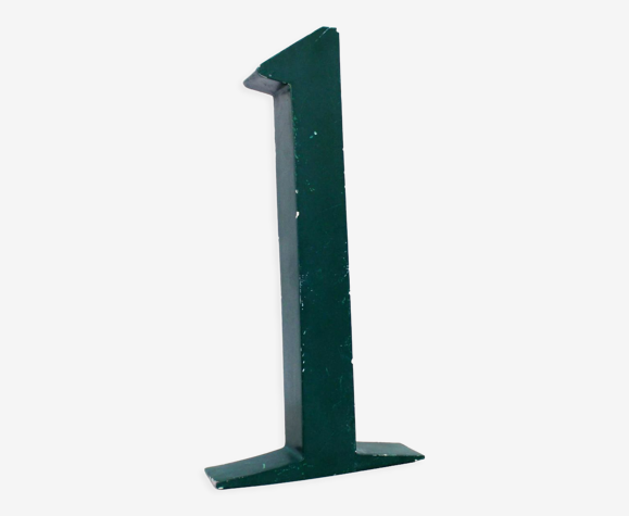 Enseigne vintage en métal vert
