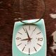 Ceramic trapeze clock of the 50s