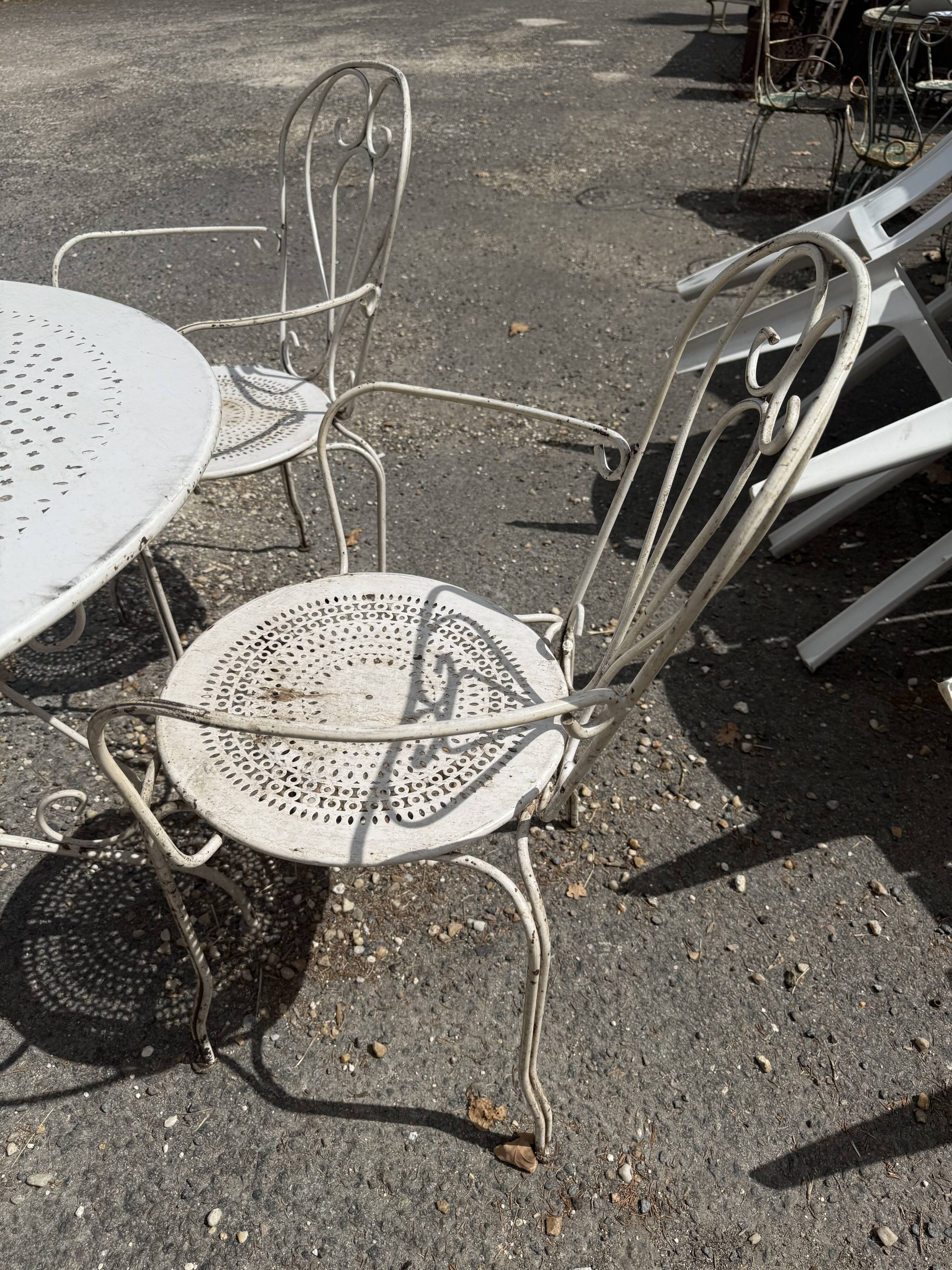 Wrought iron garden furniture