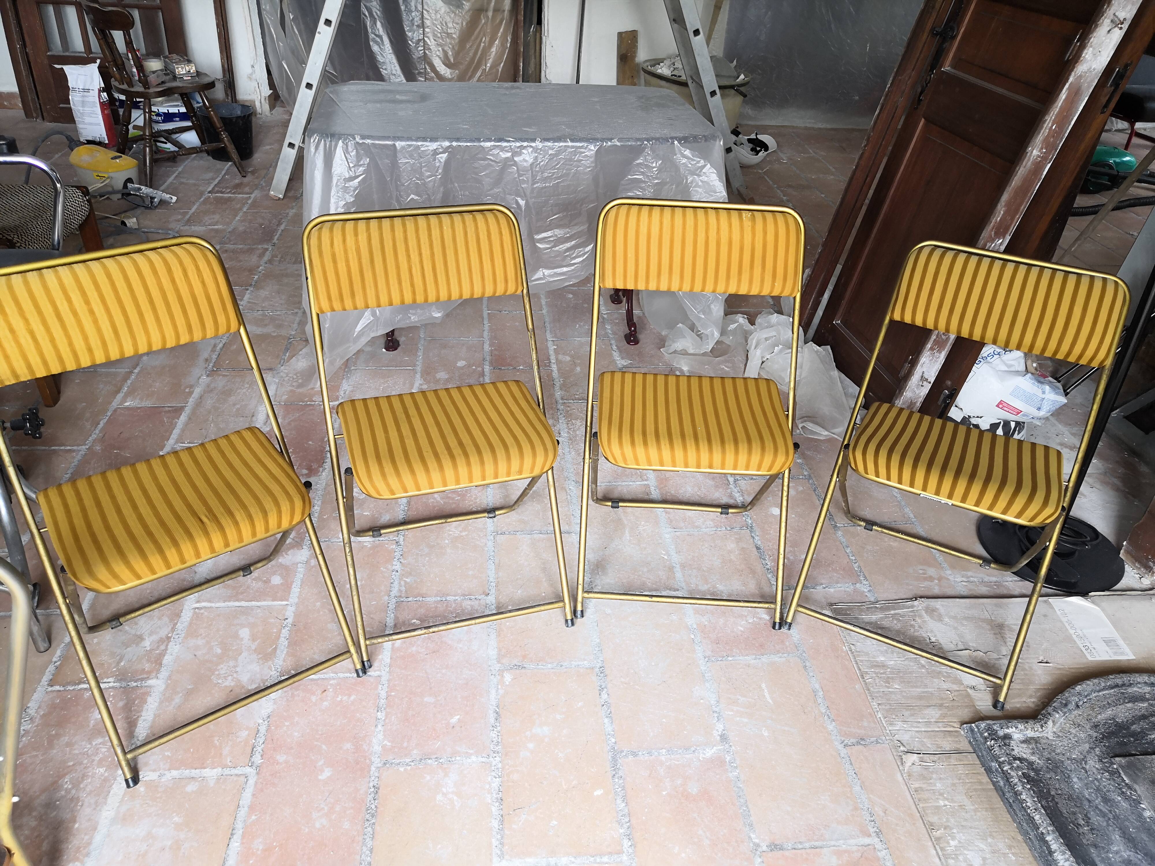 Lot of 4 Lafuma vintage folding chair