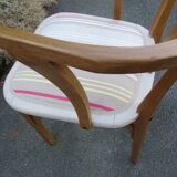 Armchair, beech and fabric