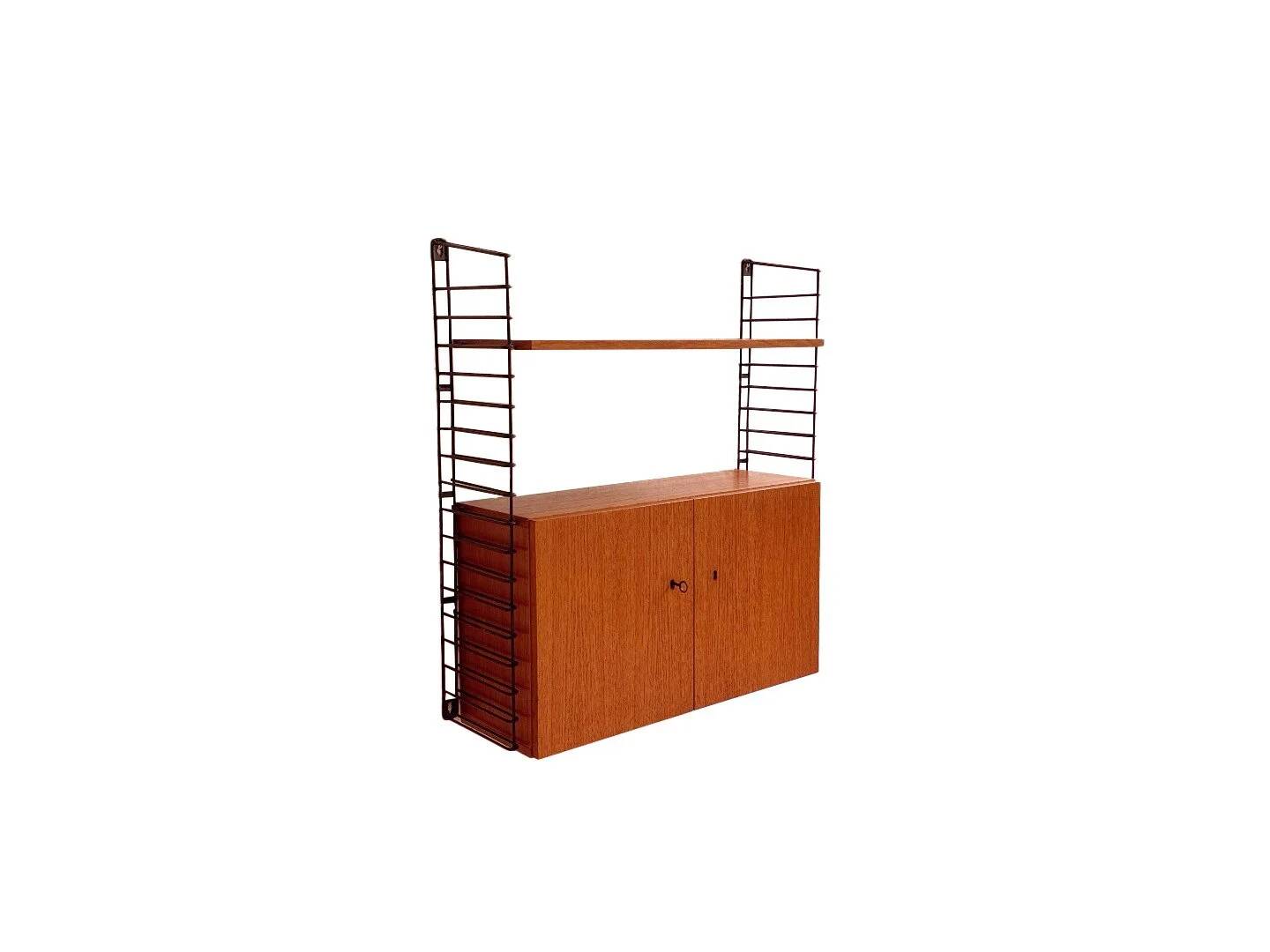 Système mural modulaire vintage par Musterring – unité murale compacte