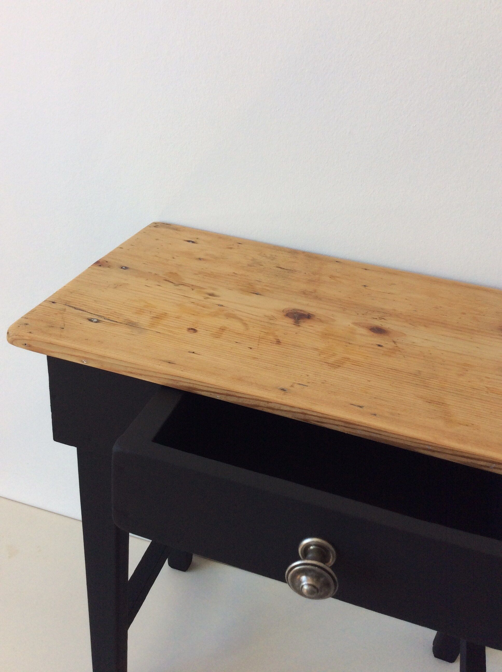 old drawer side table