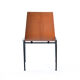 Bended teak plywood stacking chairs on metal construction, Germany, 1960s