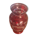 Bohemian Crystal Vase and Cup