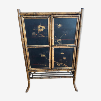 Original Victorian furniture in lacquered bamboo from the 19th century, chinoiserie