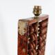 Ancien pied de lampe boulier, abacus chinois suanpan “lotus‑flower brand”