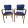 Bridge armchairs in solid beech