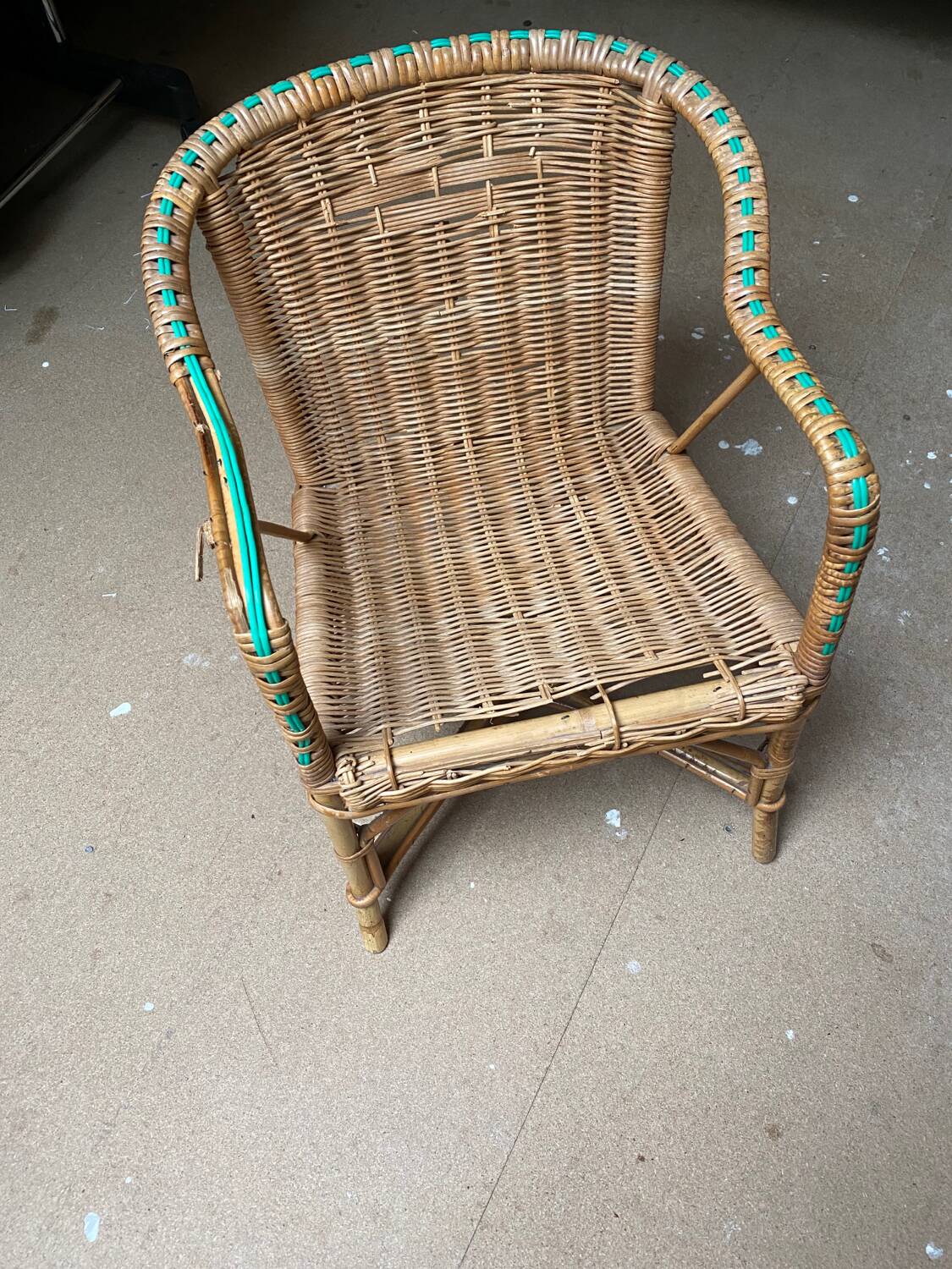 Children's rattan chair