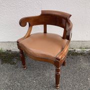 19th-century mahogany office chair
