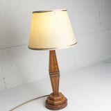 Lampe à poser 1930 art déco bois marbre de Verone
