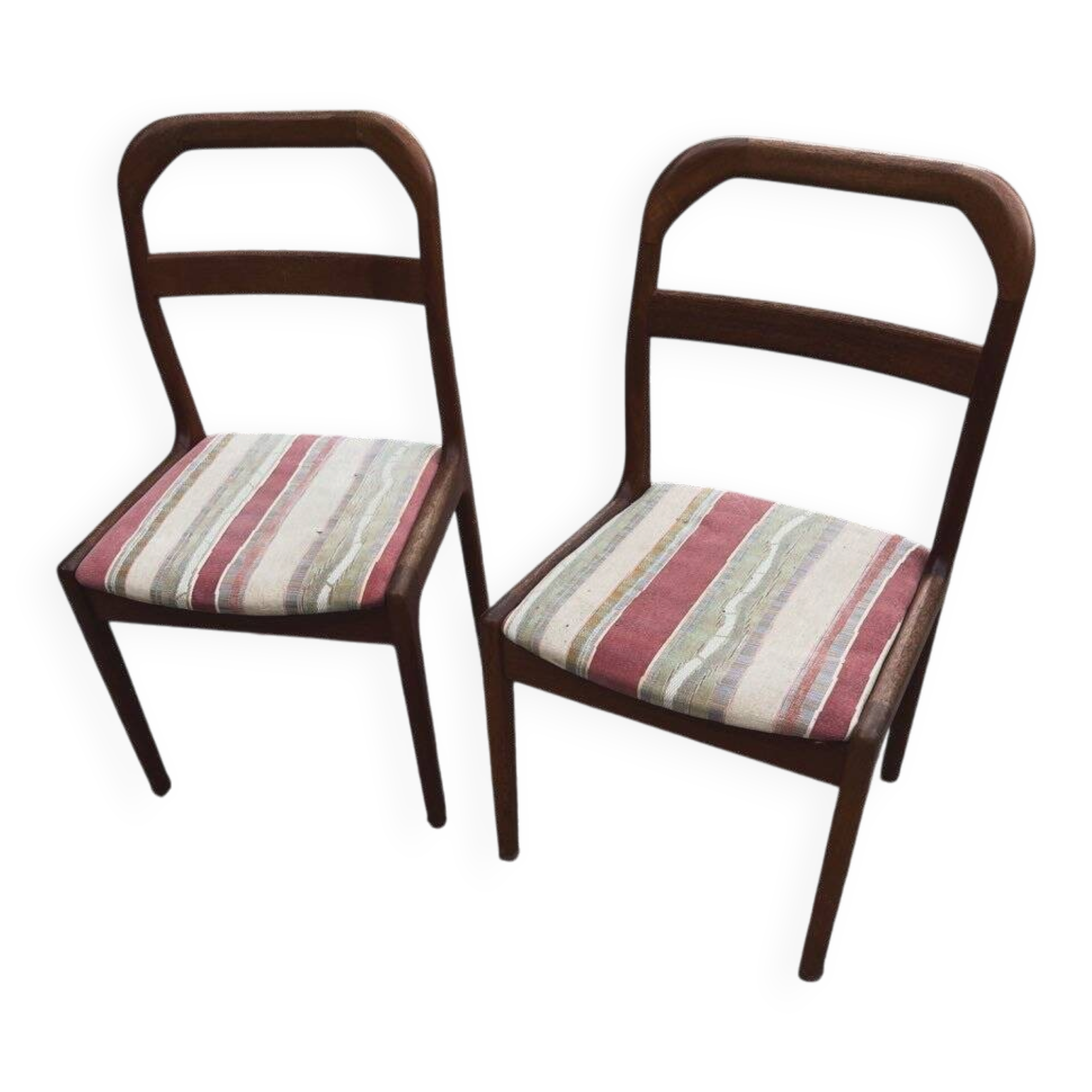 Pair of Scandinavian teak chairs from the 1960s.