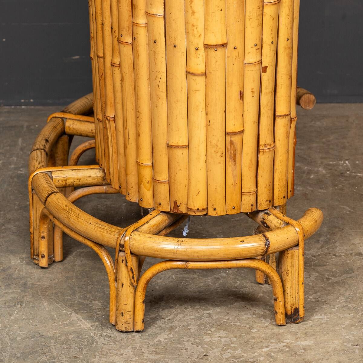 20thc italian standing bamboo tiki bar c.1960