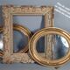 Old louis XVI style mirror carved wood, beveled ice 31x25 cm SB