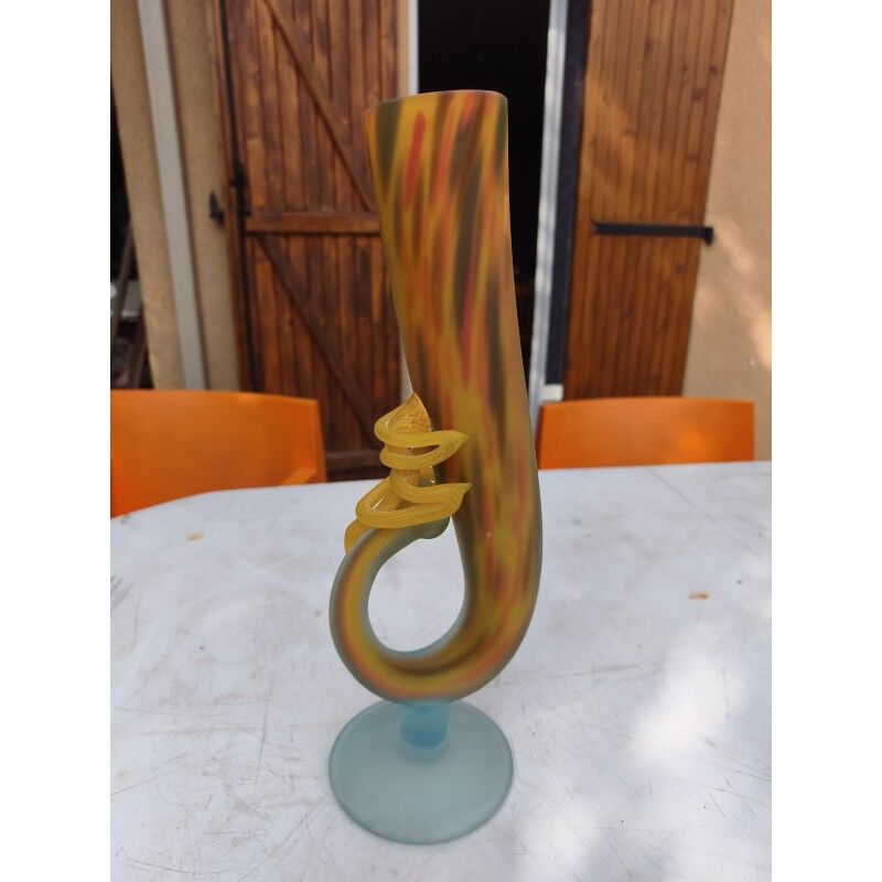 Vase soliflore en pâte de verre