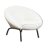 Mid century white boucle armchair 1950's