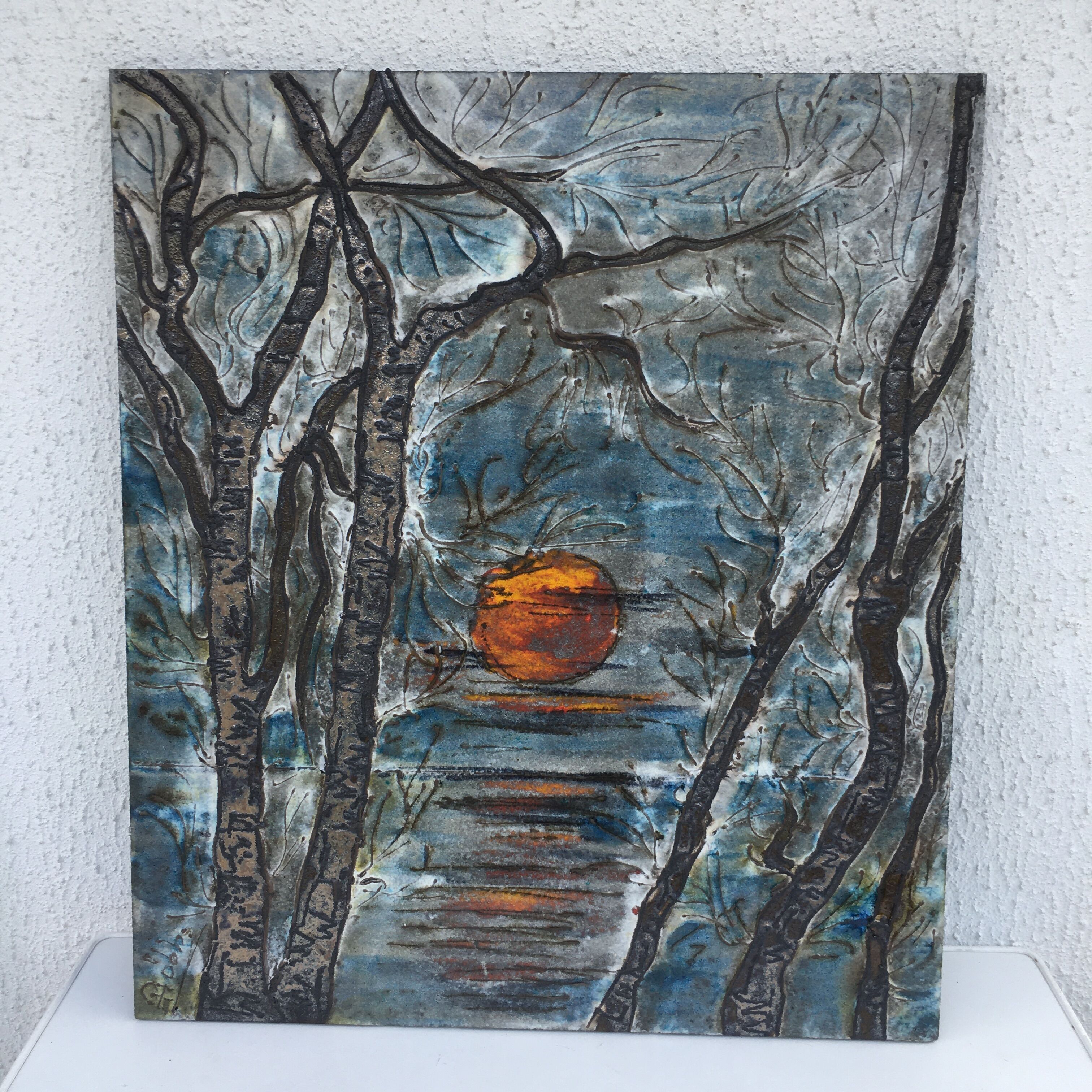 Sunset terracotta wall ceramic