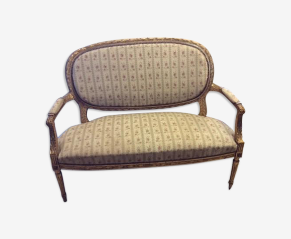 Banquette en bois doré