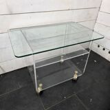 Vintage Plexiglas and Glass Coffee Table by David Lange 1970s