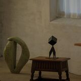 Scandinavian oak stool/box from the early 20th century, 1900s.