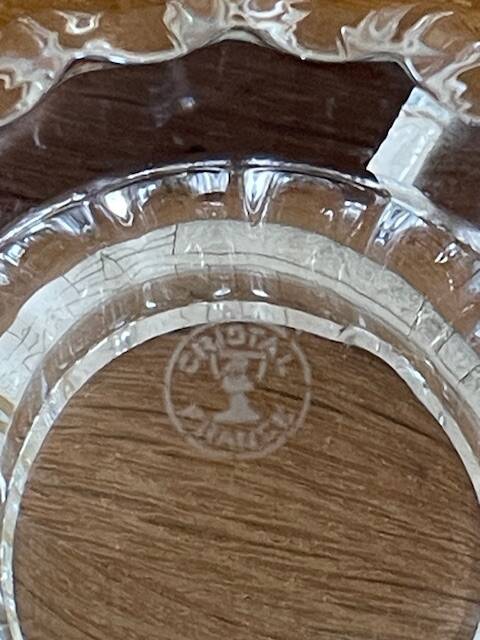 Crystal ashtray from france