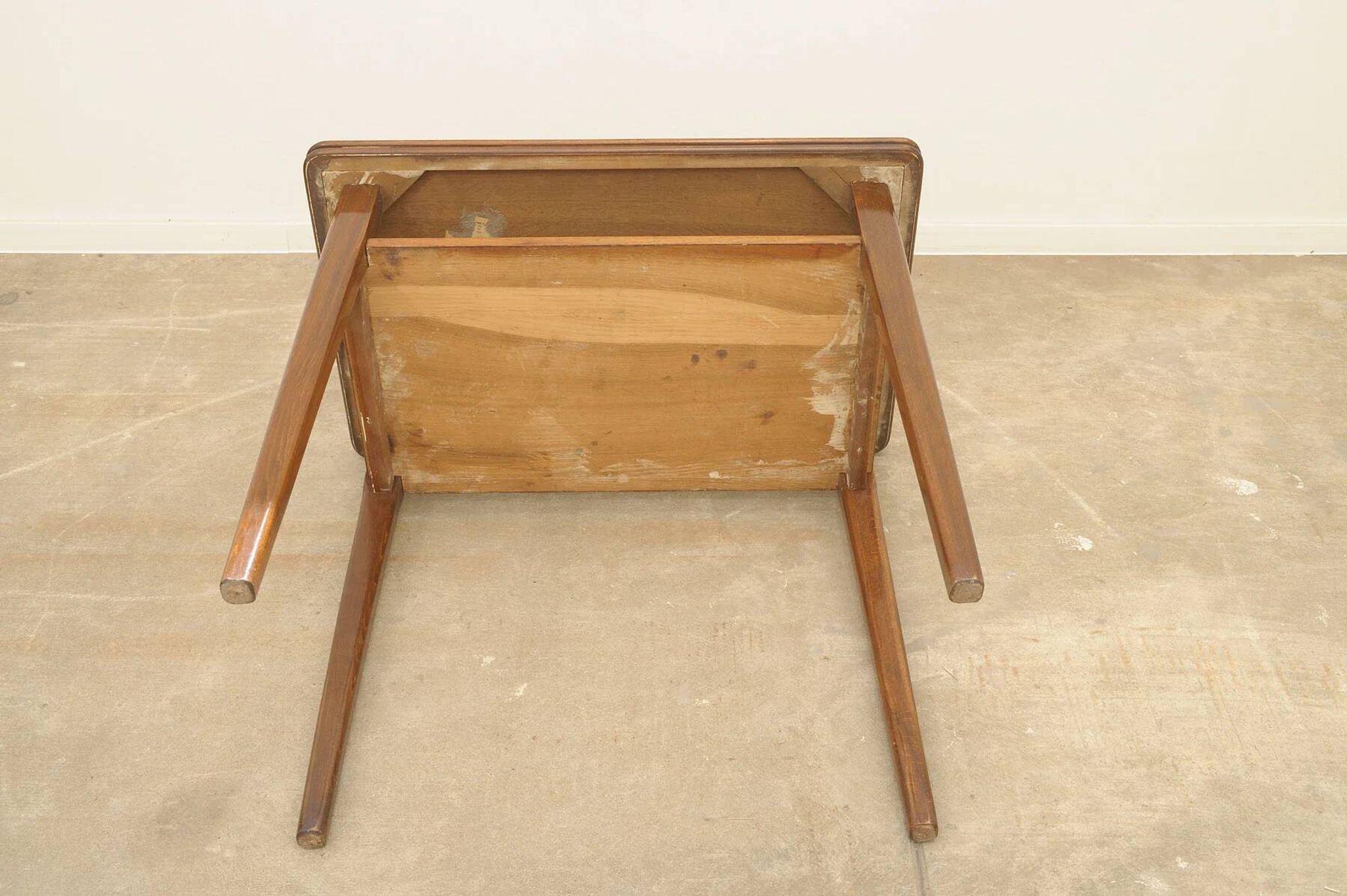Mid-century walnut coffee table, wooden living room table, 1950s