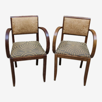 Pair of armchairs bridge art deco