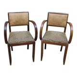 Paire de fauteuils bridge art deco
