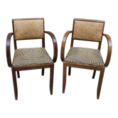Paire de fauteuils bridge art deco