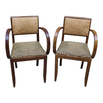 Paire de fauteuils bridge art deco