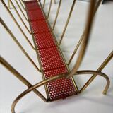 Vintage gold metal magazine rack