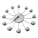 Wall clock spider chrome design karlsson vintage 1970-80