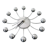 Wall clock spider chrome design karlsson vintage 1970-80