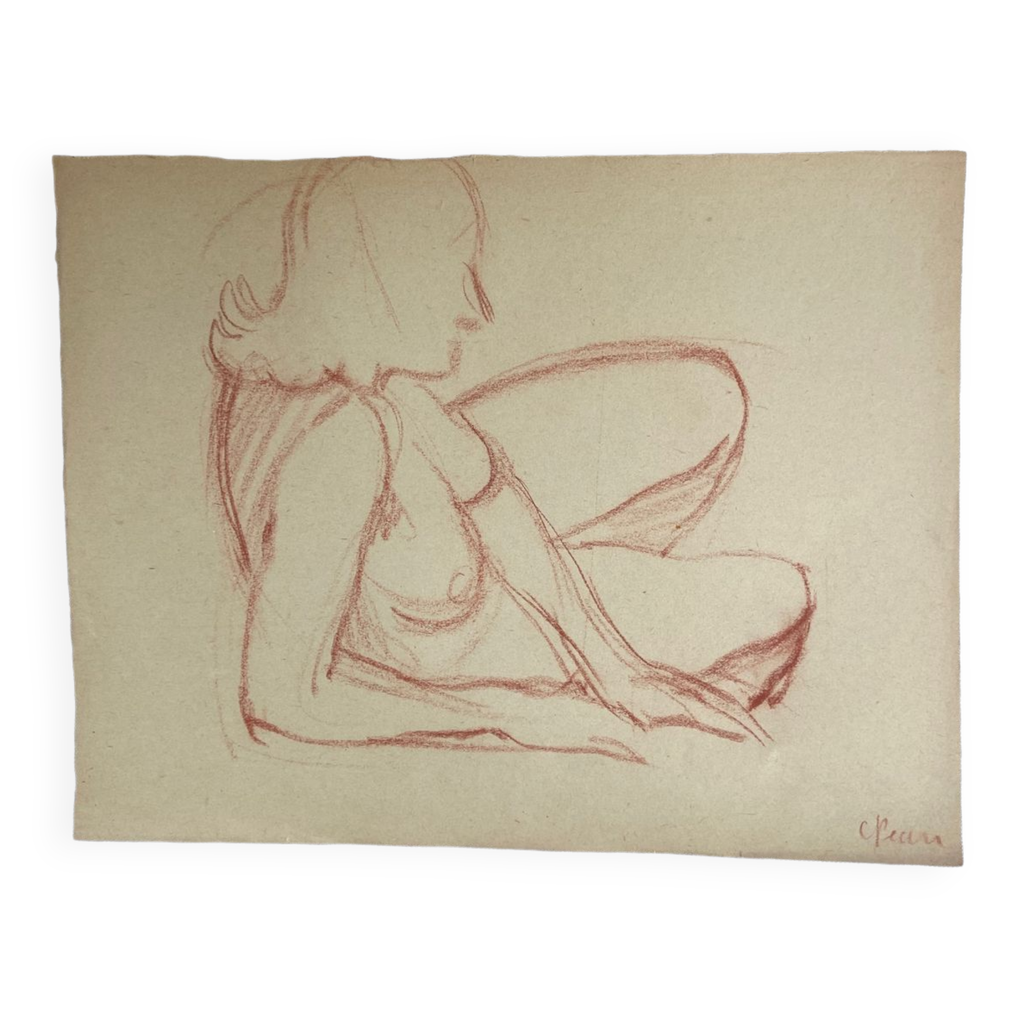 Drawing of female nude