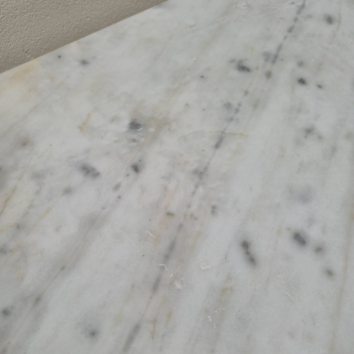 Antique cast iron and marble bistro restaurant table