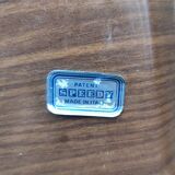 Folding side table on casters