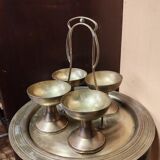 Vintage brass boho style aperitif server